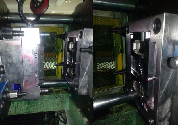 Remote controller mold on injection machine