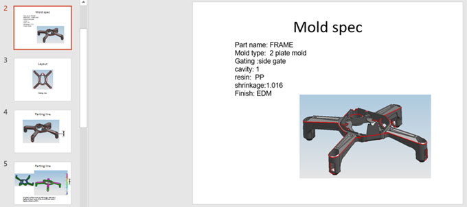 UAV frame basic mold information
